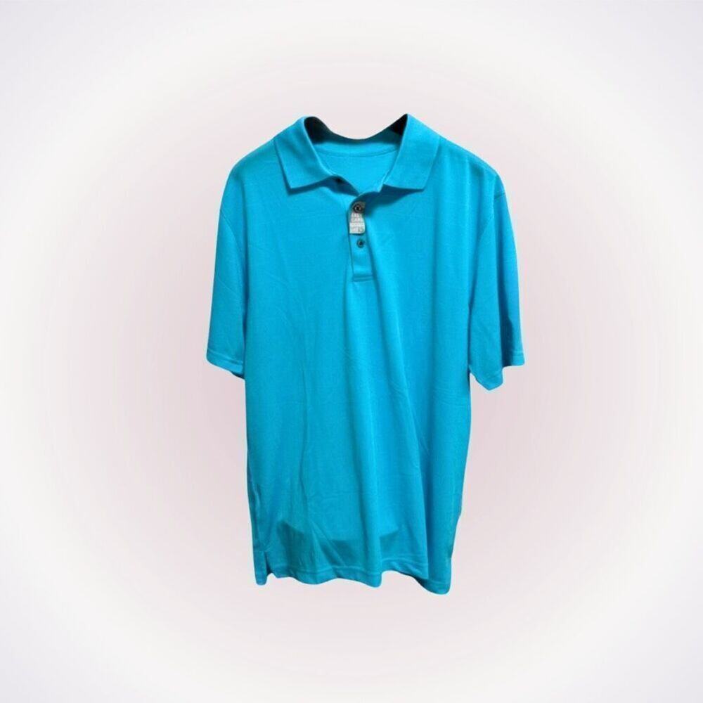 PGA Tour Easy Care Bright Blue Golf Polo | Sz L, NWT